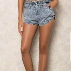 😍Denim Acid Dark Wash Women's Shorts